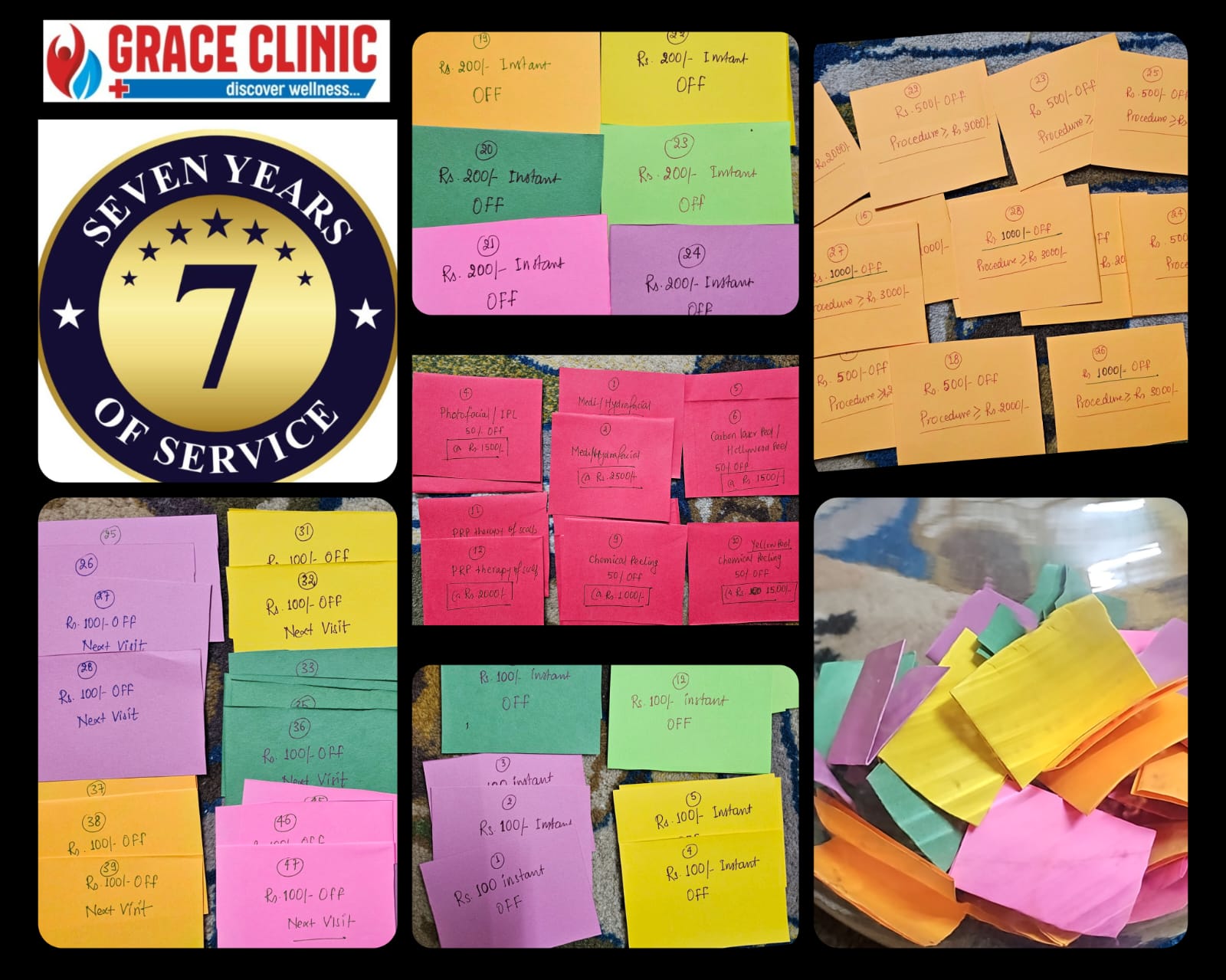 Seven years of service lucky draw coupons
